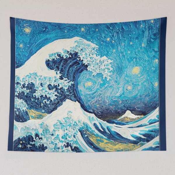 Item preview, The Great Wave Off Kanagawa, Reimagined in Van Gogh's Style designed and sold by NeededTees.