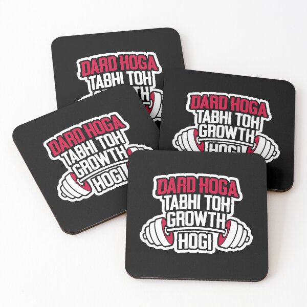 Item preview, Dard Hoga Tabhi Toh Growth Hogi Gym Motivation Sticker designed and sold by StickBeast.