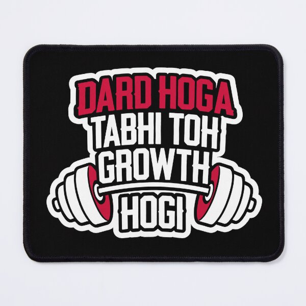 Item preview, Dard Hoga Tabhi Toh Growth Hogi Gym Motivation Sticker designed and sold by StickBeast.