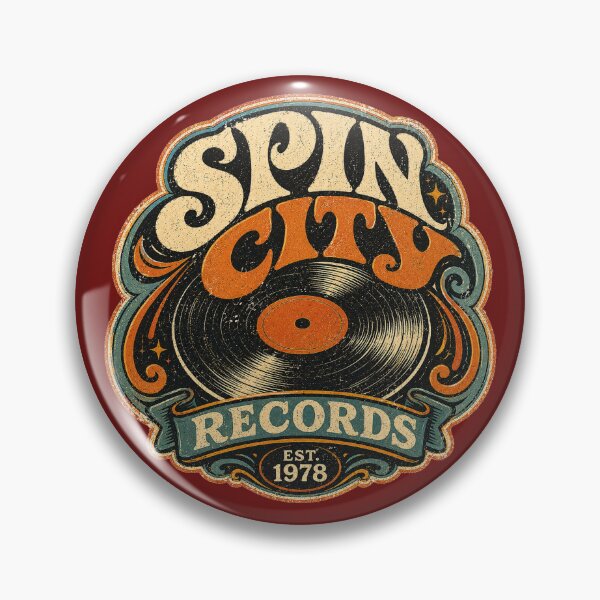 Item preview, Spin City Records - Retro Vinyl Store Design designed and sold by JustResultsCo.
