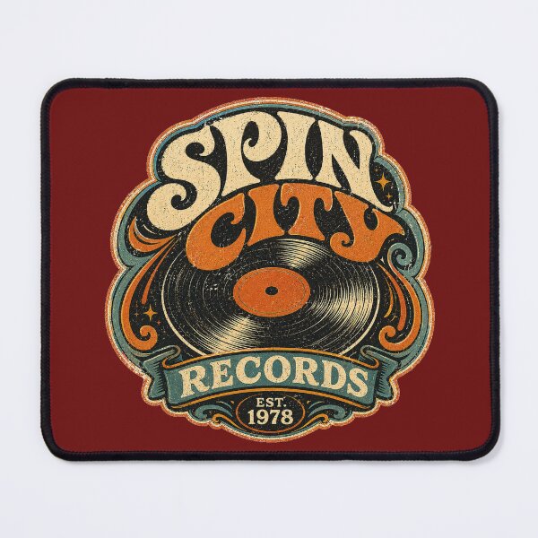 Item preview, Spin City Records - Retro Vinyl Store Design designed and sold by JustResultsCo.