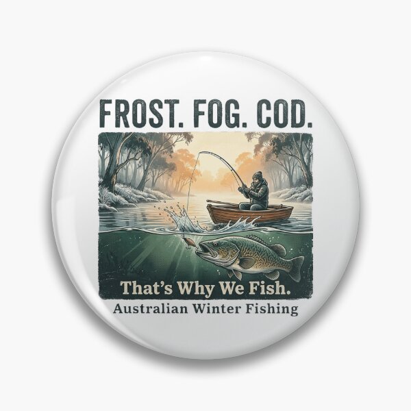 Item preview, Frost Fog Cod Murray Cod Fishing Winter Australian Angler designed and sold by Yellowriversss.
