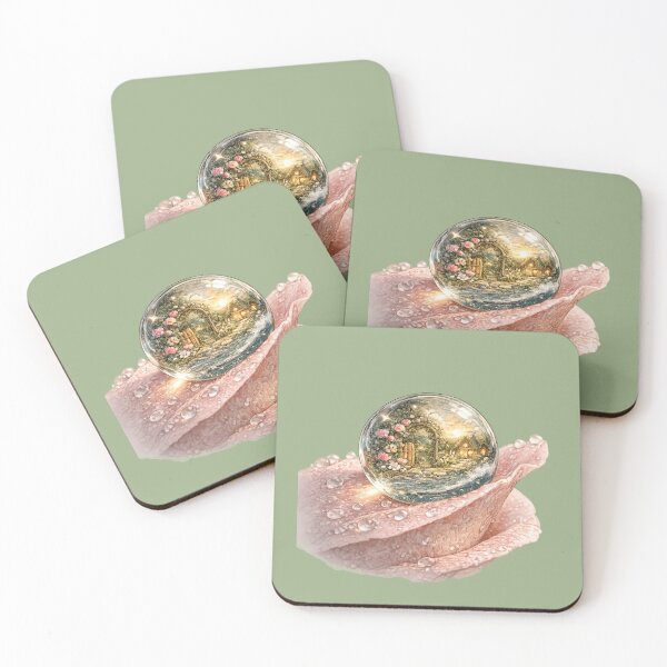 Item preview, Miniature Cottage Garden Dewdrop Watercolor | Dreamy Cottagecore Fantasy Illustration designed and sold by MagicMakerPh.