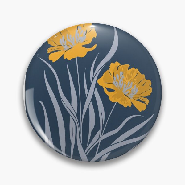 Item preview, Golden Poppies Silhouette | Elegant Botanical Floral Art designed and sold by Brightberry Studio.
