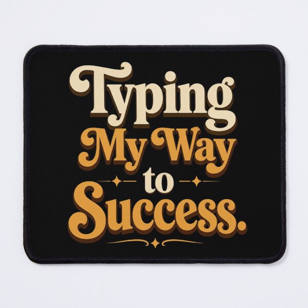 Item preview, Typing My Way to Success. | Retro Productivity Typography Design designed and sold by Irene Catchmind.