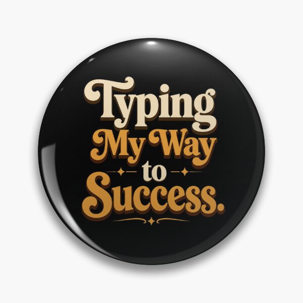 Item preview, Typing My Way to Success. | Retro Productivity Typography Design designed and sold by Irene Catchmind.