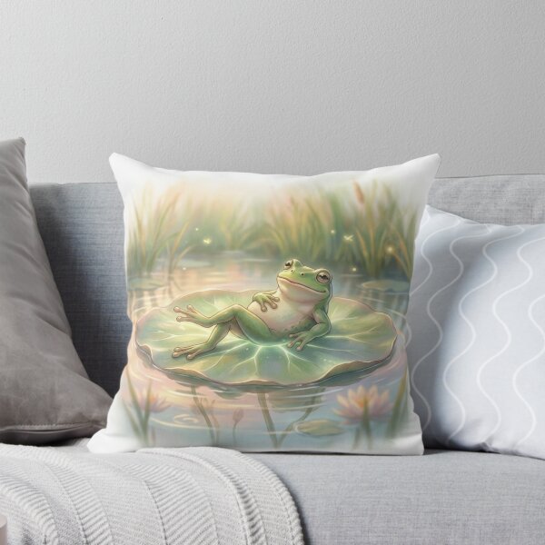 Item preview, Relaxing Frog on Leaf designed and sold by MalinStyle.