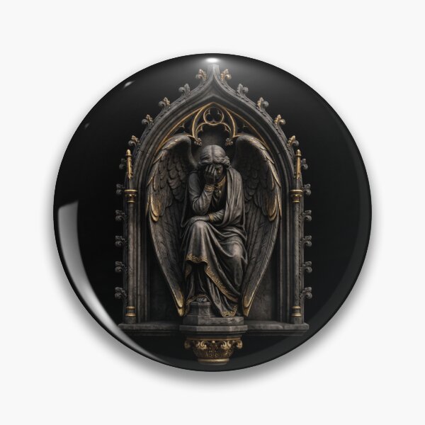 Item preview, Mourning Angel with Folded Wings — Gothic Sculpture designed and sold by David Mateo ArtWorks.