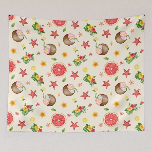 Item preview, Aesthetic Sunlit Island Oasis Textile designed and sold by moodaera.