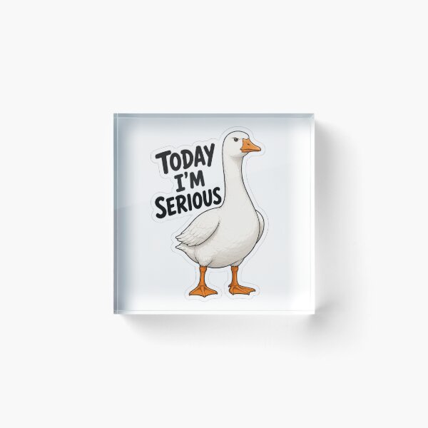 Item preview, Today I'm Serious Goose Cartoon Art designed and sold by PriyankaSonara.