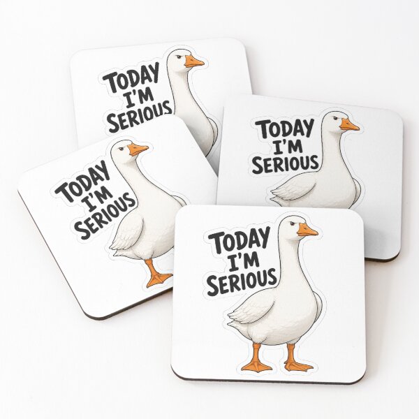 Item preview, Today I'm Serious Goose Cartoon Art designed and sold by PriyankaSonara.