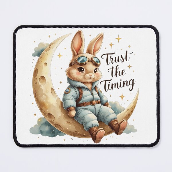 Item preview, Trust The Timing Cute Vintage Bunny Space Aesthetic designed and sold by AQUILAKREO.