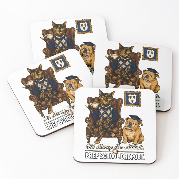 Item preview, Connecticut — Tortoiseshell Cat Bulldog Prep School Humor Gift designed and sold by Martin's_Design.