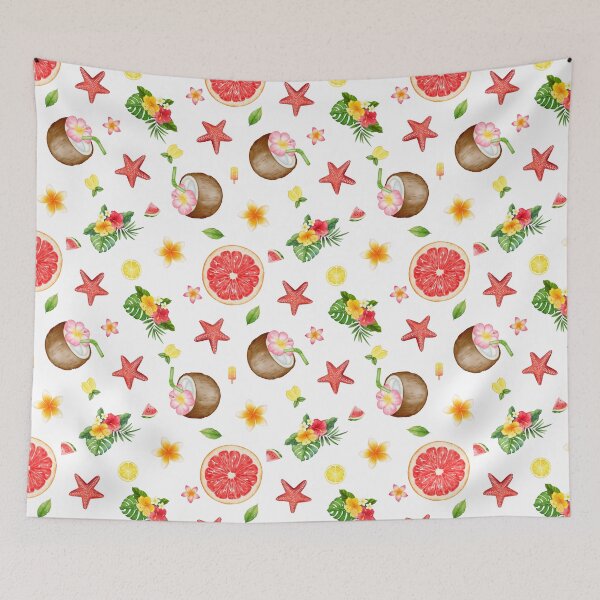 Item preview, Vibrant Tropical Beach Vacation Seamless Graphic designed and sold by moodaera.