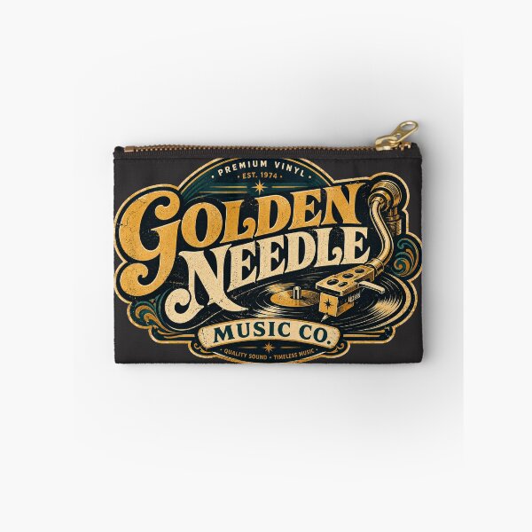 Item preview, Golden Needle Music Co. - Vintage Record Shop Logo designed and sold by JustResultsCo.