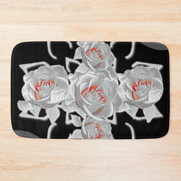 Item preview, Mono-gray Rose Floral Art designed and sold by Dahneray1.