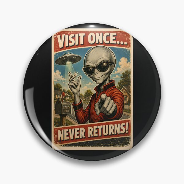 Item preview, Vintage Sci Fi UFO Cool Male Gray Alien Poster designed and sold by Genius Geek.