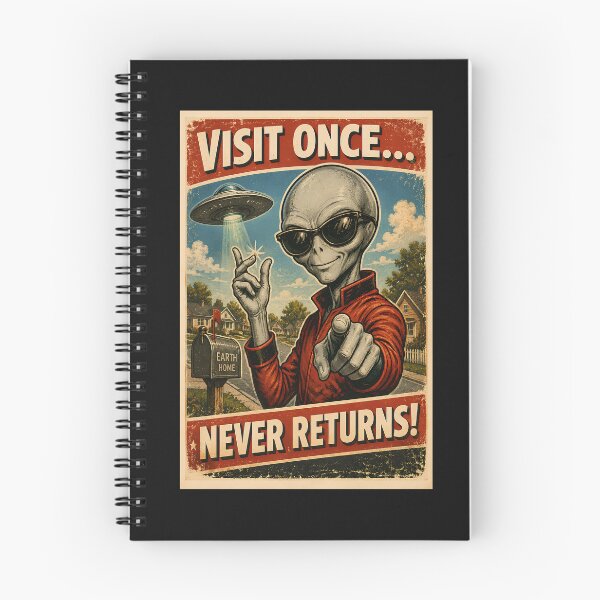 Item preview, Vintage Sci Fi UFO Cool Male Gray Alien Poster designed and sold by Genius Geek.