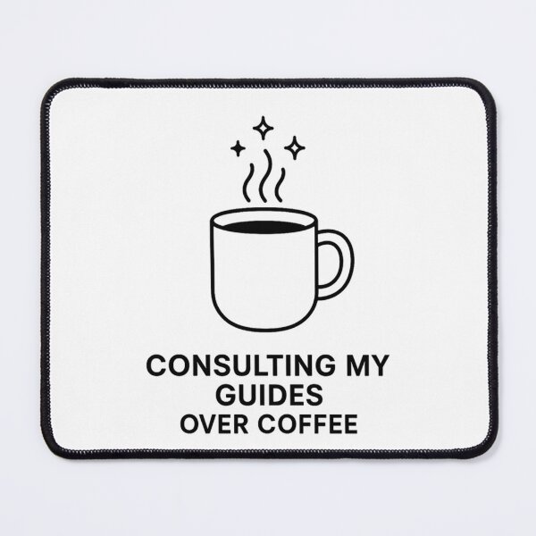 Item preview, Consulting My Guides Over Coffee – Spiritual Coffee Lifestyle Shirt designed and sold by Iceyfun.