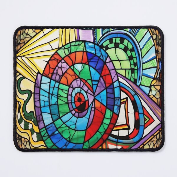 Item preview, beyond dimensions stained glass colorful geometric abstract design designed and sold by SmashingDeals.