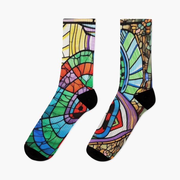 Item preview, beyond dimensions stained glass colorful geometric abstract design designed and sold by SmashingDeals.