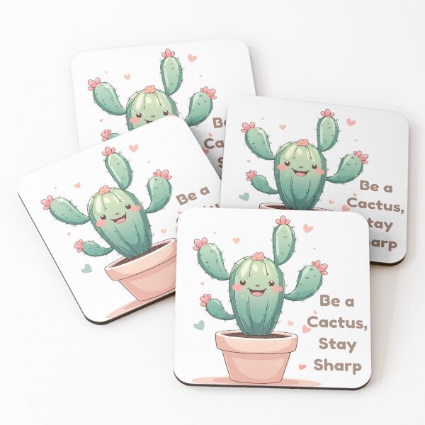 Item preview, Be a Cactus Stay Sharp Cute Kawaii Sticker designed and sold by KooksStudio.