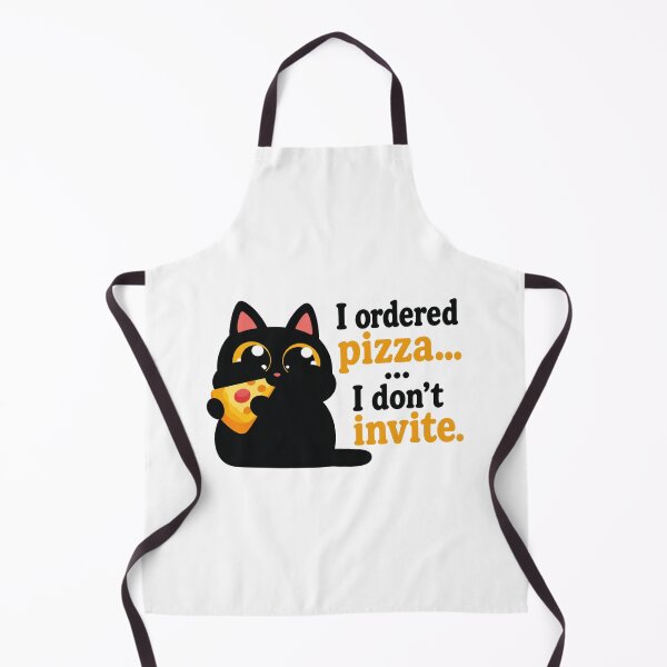 Item preview, I Don't Invite Funny Kawaii Black Cat Pizza Antisocial Humor Sarcastic Art designed and sold by PrintAura15.