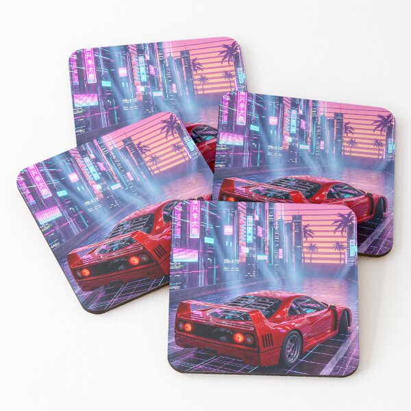 Item preview, Eighties Italian Twin Turbo Supercar Dominate The Circuit Art designed and sold by RevUpDesign.