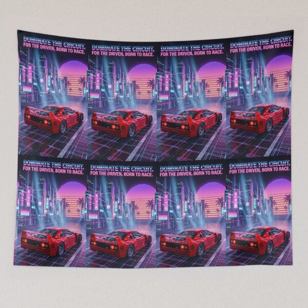 Item preview, Eighties Italian Twin Turbo Supercar Dominate The Circuit Art designed and sold by RevUpDesign.