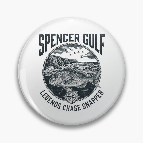 Item preview, Spencer Gulf Snapper Fishing South Australia Angler Vintage Pink Snapper Outdoor Coastal designed and sold by Yellowriversss.