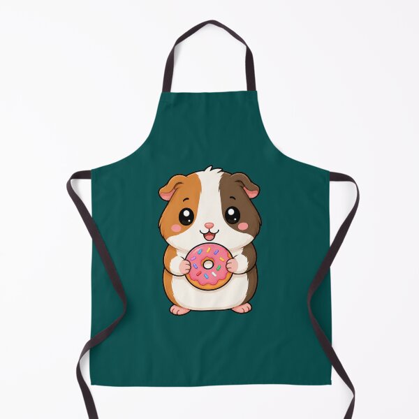 Item preview, Cute Guinea Pig Eating Donut Sweet Treat Cartoon designed and sold by Seculinator.