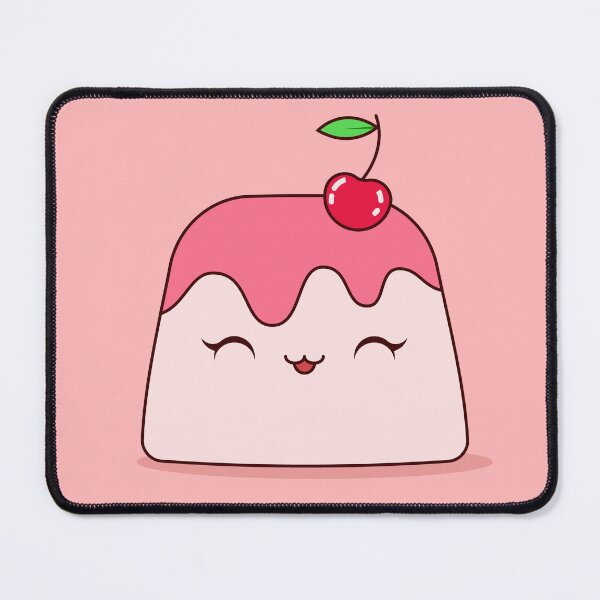Item preview, Cute Kawaii Cherry Pudding Dessert Character Illustration Design designed and sold by CozyLittleShop.