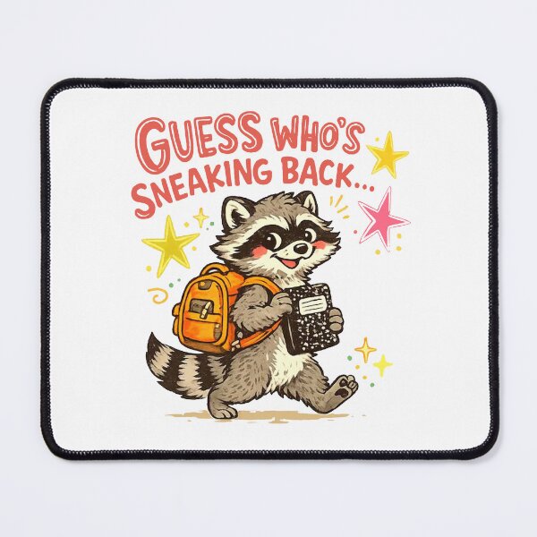 Item preview, Funny Raccoon Back To School Shirt, Guess Who's Sneaking Back Tee, Cute School Raccoon Teacher Student designed and sold by To101ARt.