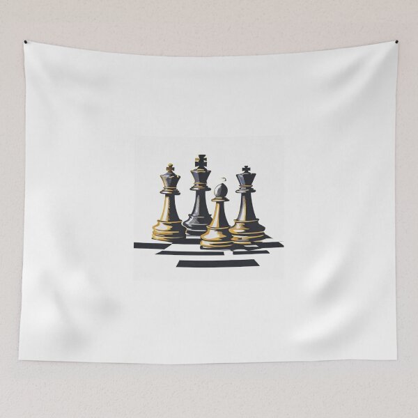 Item preview, Strategic Chess Play Illustration – Modern Minimalist Game Art designed and sold by Shadryx.