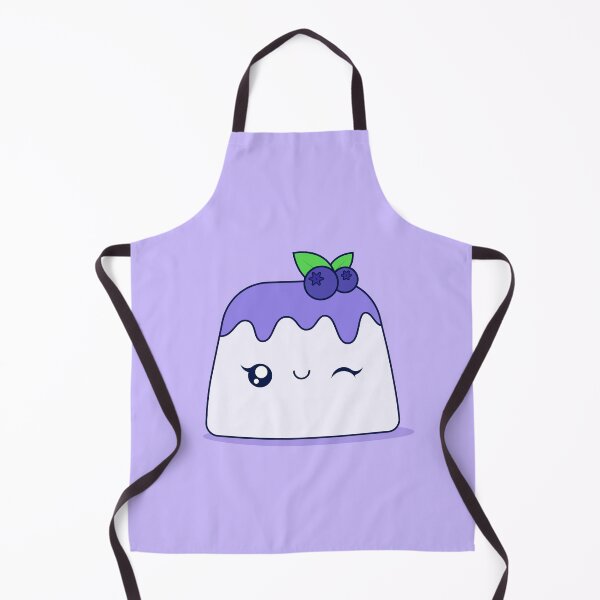 Item preview, Cute Kawaii Blueberry Pudding Dessert Character Illustration Design designed and sold by CozyLittleShop.