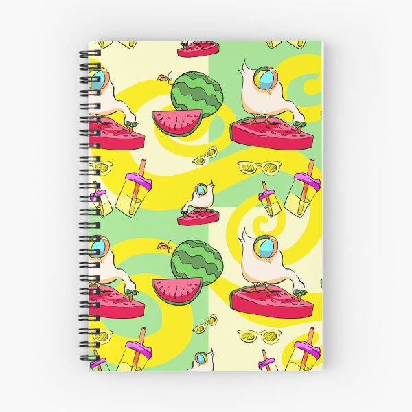 Item preview, Whimsical Summer Duck and Watermelon Seamless Pattern designed and sold by zanaxxer.