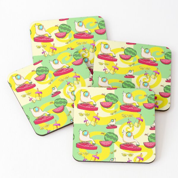 Item preview, Whimsical Summer Duck and Watermelon Seamless Pattern designed and sold by zanaxxer.