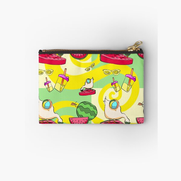 Item preview, Whimsical Summer Duck and Watermelon Seamless Pattern designed and sold by zanaxxer.