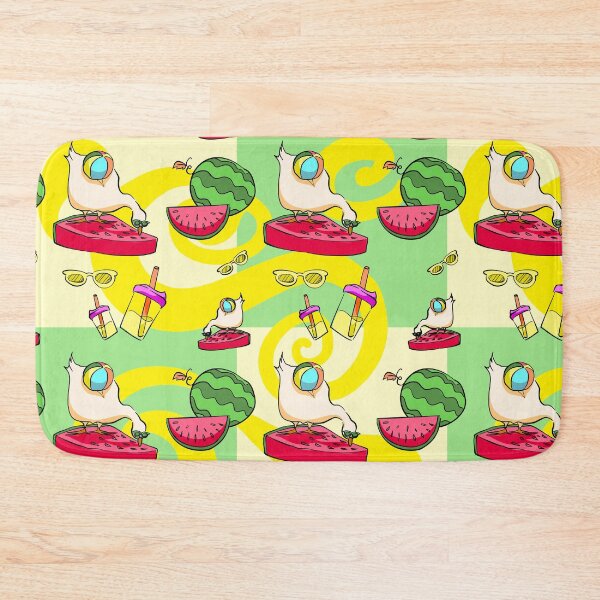 Item preview, Whimsical Summer Duck and Watermelon Seamless Pattern designed and sold by zanaxxer.