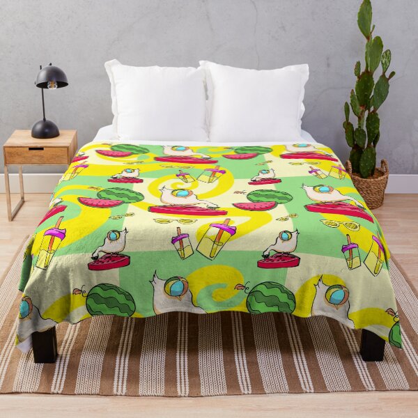 Item preview, Whimsical Summer Duck and Watermelon Seamless Pattern designed and sold by zanaxxer.