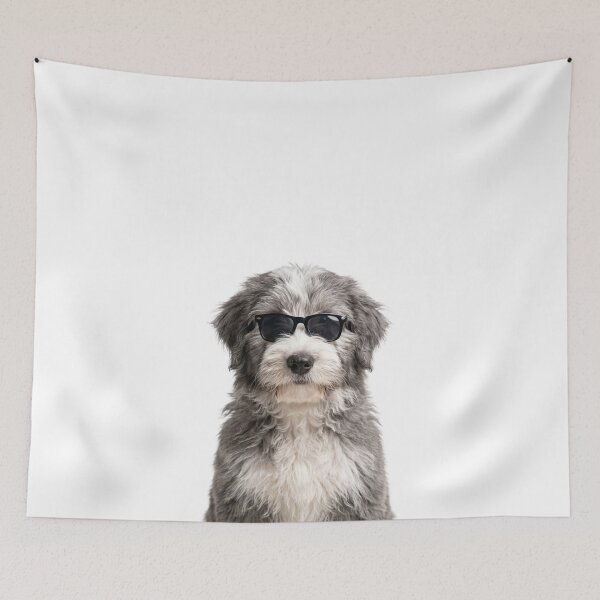 Item preview, Cute Baby Bearded Collie Wearing Sunglasses Funny designed and sold by RareLavender.