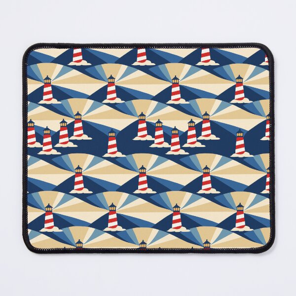 Item preview, Colorful Lighthouse Coastal Lights Pattern designed and sold by Studio Pico.