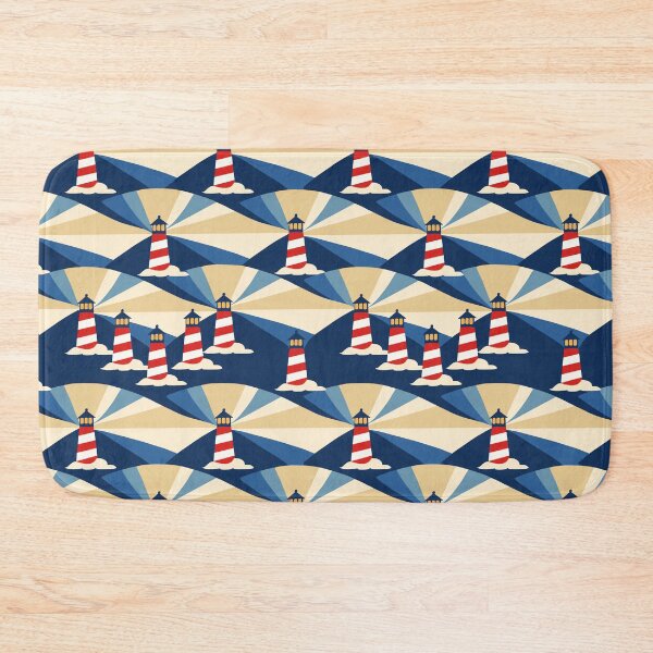 Item preview, Colorful Lighthouse Coastal Lights Pattern designed and sold by Studio Pico.