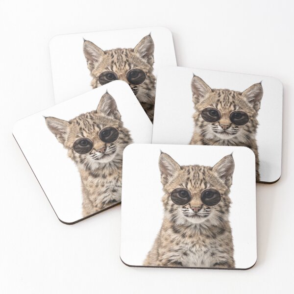 Item preview, Cute Baby Bobcat Wearing Sunglasses Funny designed and sold by RareLavender.