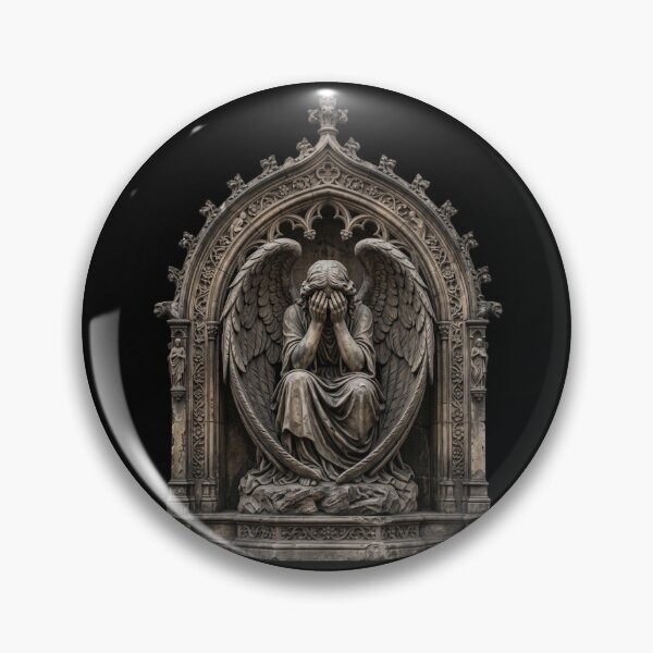 Item preview, Mourning Angel Wrapped in Wings — Vertical Gothic Sculpture designed and sold by David Mateo ArtWorks.