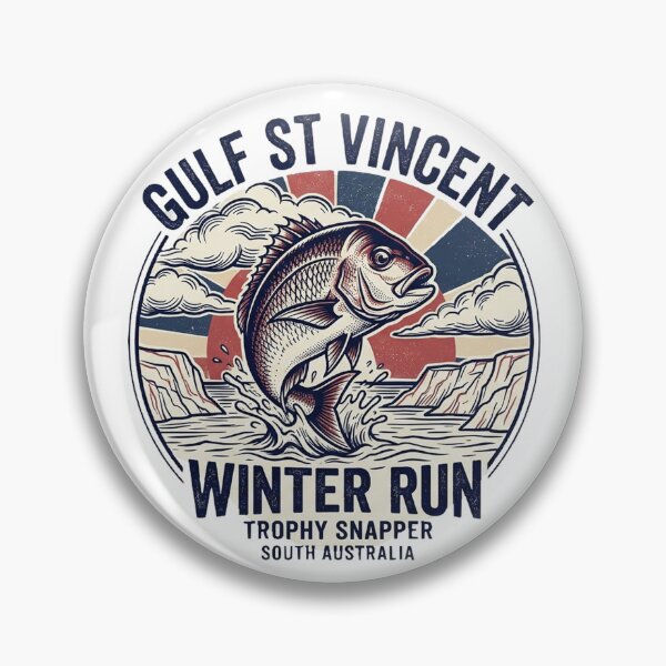 Item preview, Gulf St Vincent Snapper Fishing Vintage Australian Winter Saltwater Fisherman Apparel designed and sold by Yellowriversss.
