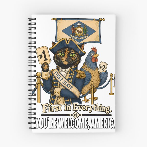 Item preview, Delaware — Tortoiseshell Cat First State Blue Hen Humor Gift designed and sold by Martin's_Design.