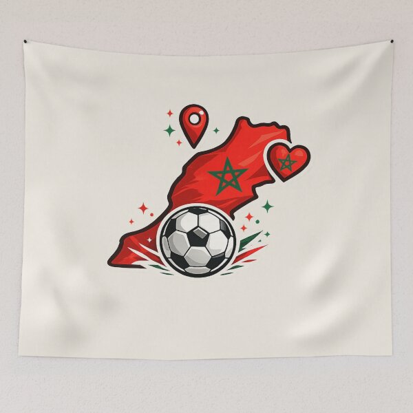 Item preview, Morocco Soccer Map Fan Design designed and sold by Corvoria.