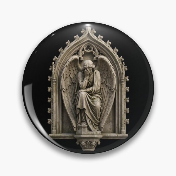 Item preview, Mourning Angel on Pedestal — Pale Gothic Sculpture designed and sold by David Mateo ArtWorks.