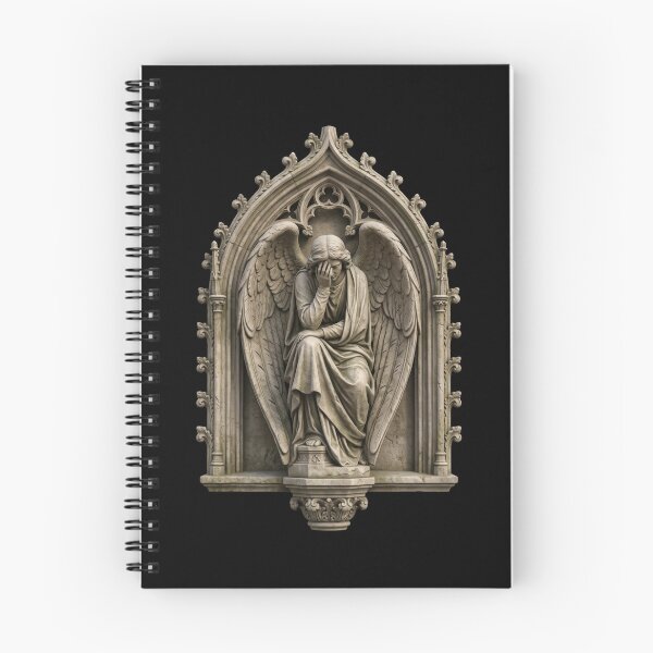 Item preview, Mourning Angel on Pedestal — Pale Gothic Sculpture designed and sold by David Mateo ArtWorks.